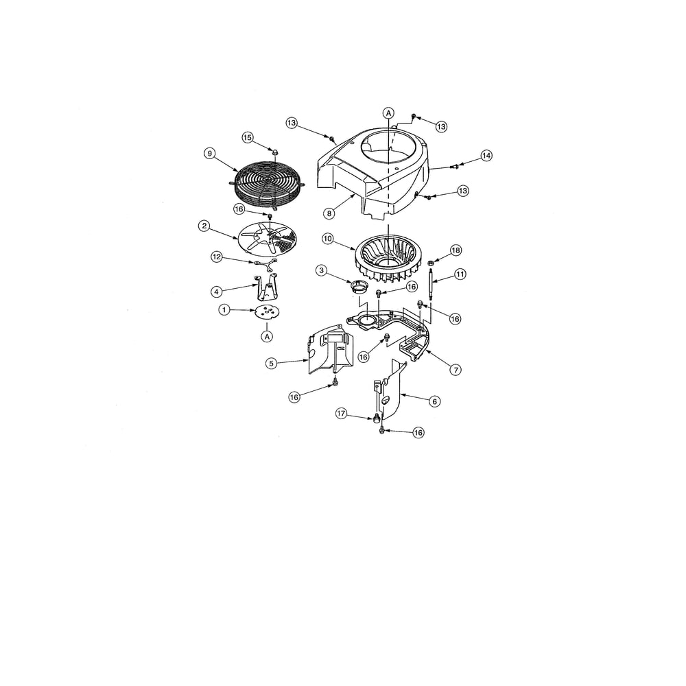 Cooling Diagram and Parts List for 17AI2ACP756  Cub Cadet Lawn Tractor